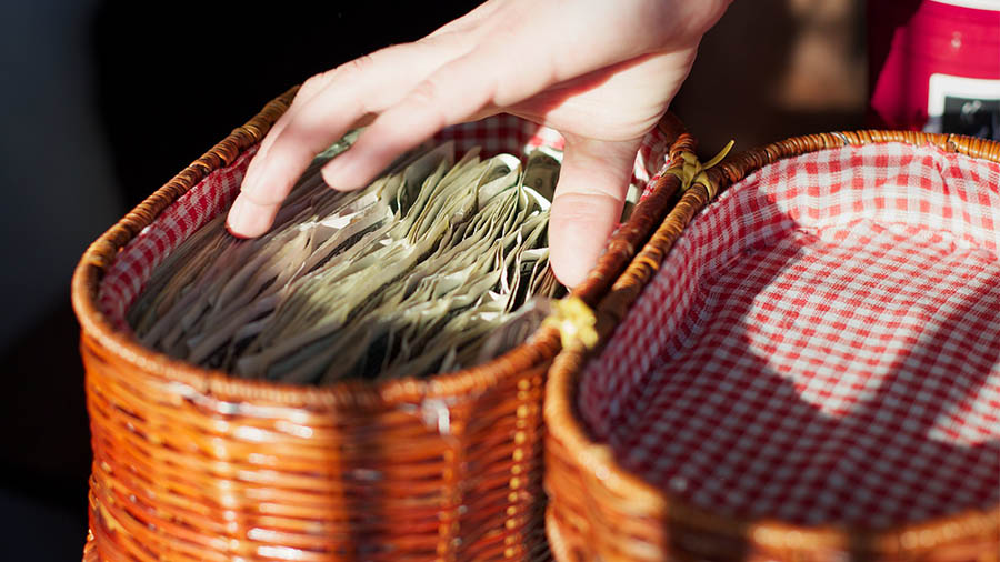 basket of money